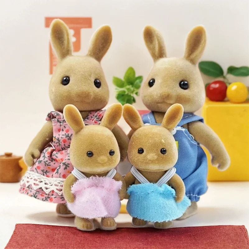 Miniature Dollhouse Furniture Forest Family Accessories For Dolls Bunny Kit Dolls Animals Children's Kitchen Toy 1:12 For Girls dollhouse furniture set doll house toys pretend kitchen toys kitchen toys animal toy set