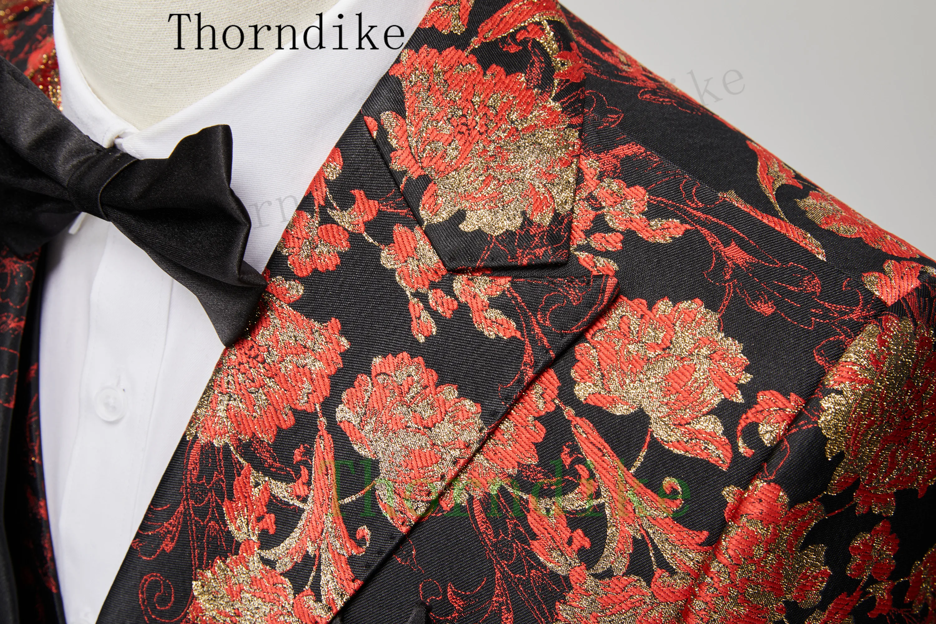Thorndike Fashionable Positioning Pattern Exclusive Men's Wedding Groomsmen Men Party Tuxedos Suits