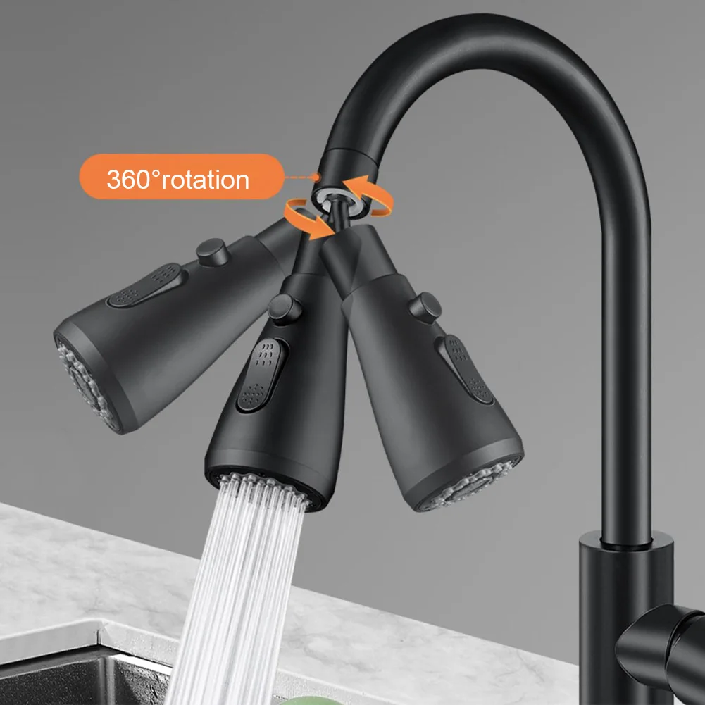 

22mm Kitchen Faucet Extender 360° Rotation Faucet Splash Filter Sprayer Head Aerator ABS Brass Washbasin Faucet Bubbler Nozzle