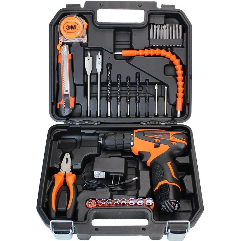 

34pcs Complete set of daily household hardware toolbox set combination tools multifunctional vehicle mounted electrician toolset