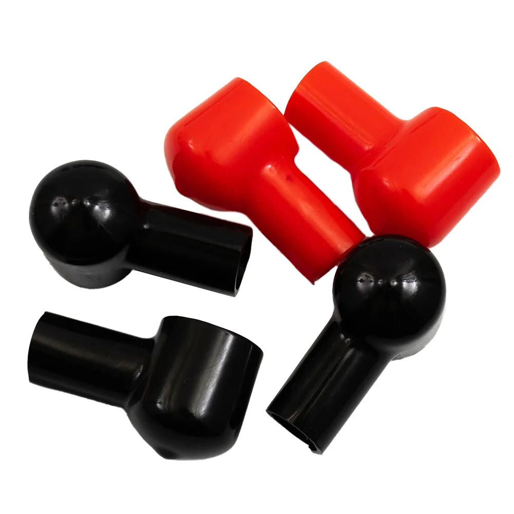 

For Car Marine Commercial Power Sports Battery Insulation Cover Black Red Boots Insulating PVC Cable Protective Lug Cap