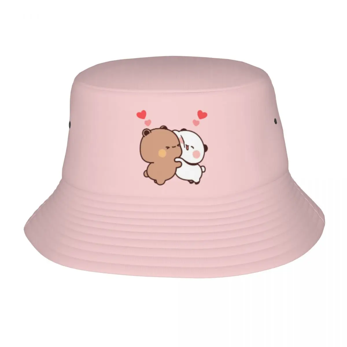 Cappelli Secchiello Moda Panda E Brownie Bear Coppia Bob Caps Girl Boy Cotton Fisherman Caps Mochi Cat Beach Fisherman Hat Summer