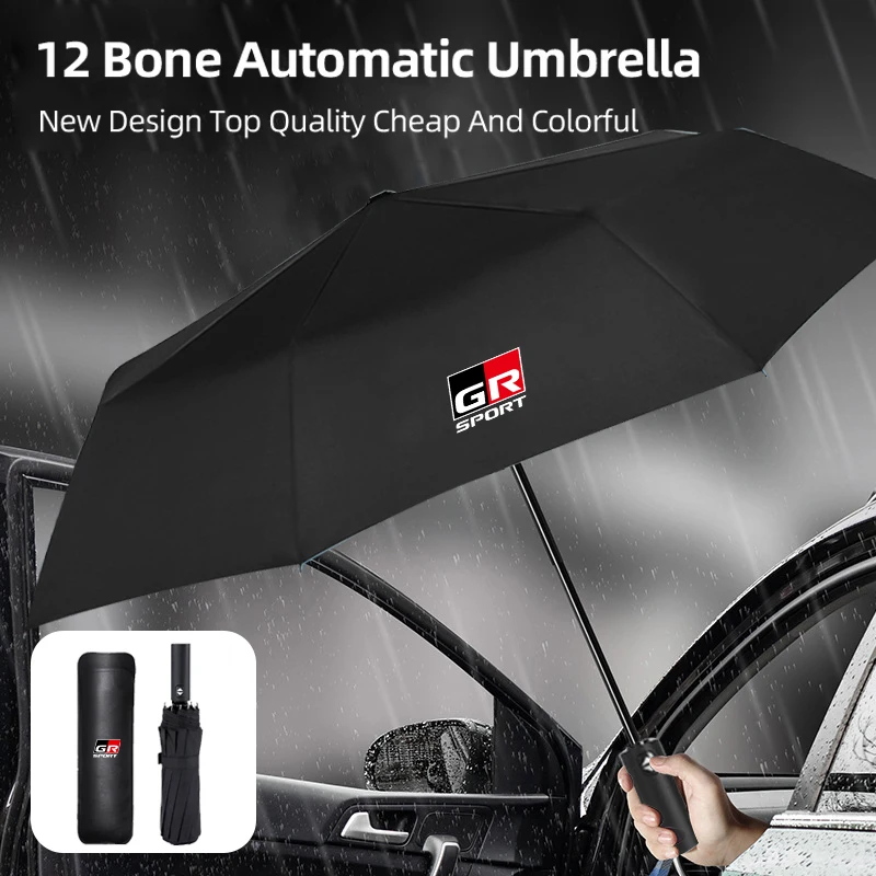 Car Folding Windproof Sunshade Automatic Umbrella 12 Bone for Toyota RAV4 Camry Avalon Avensis Runner Verso Fortuner Venza