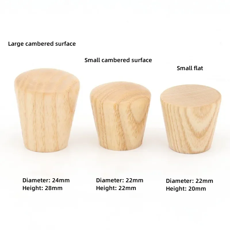Furniture Handles Kitchen Door Handles 6Pcs Wardrobe Knobs Wooden Cabinets Conical Handles Door Drawer Pulls Single Hole Round