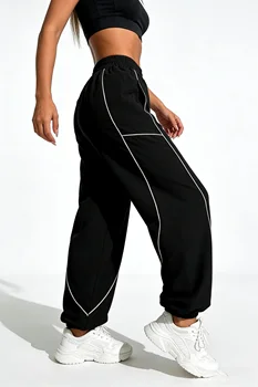 Sport Trousers Women Loose pants Casual Wide leg Sport Pants with Pockets Stretch Waist Fitness Running Pants Gym Sweatpants 5