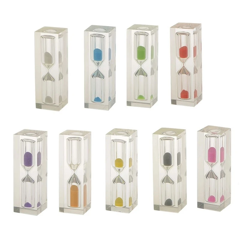 Acrylic Transparent 3 Minutes Hourglass Sandglass Dental Kids Sandglass
