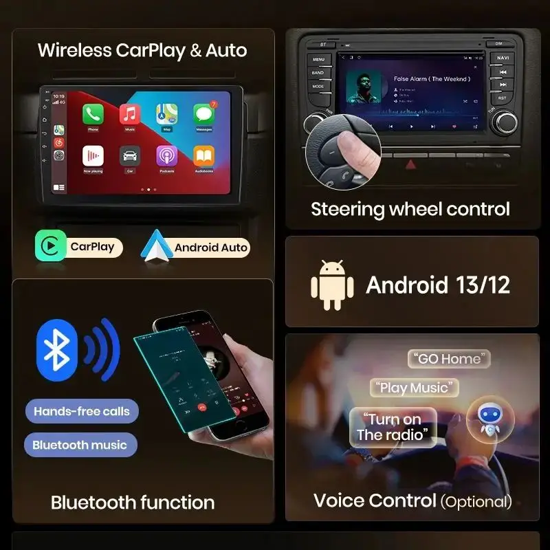 Radio de coche Junsun de 7/9 pulgadas para Seat Ibiza 6j 2009-2015, CarPlay inalámbrico, Android Auto, GPS, navegador, estéreo, SWC, BT, FM, AM, RDS, DSP, 2Din, Mirror Link, reproductor multimedia, control por voz con IA 3