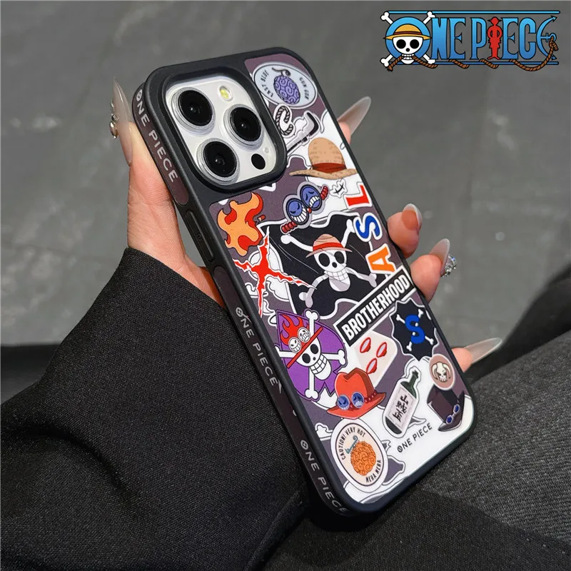 One Piece Pirate Flag Case – 360° Full Cover iPhone 12–16 Pro Max