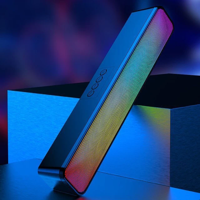 RGB Wireless Speaker Bluetooth-Compatible Portable Mini Loudspeakers with Subwoofer Desktop Speaker Double Speaker for PC Laptop 2
