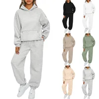Ensemble sweat à capuche et jogging unisexe, tenue de sport décontractée pour hommes et femmes, automne et hiver 1