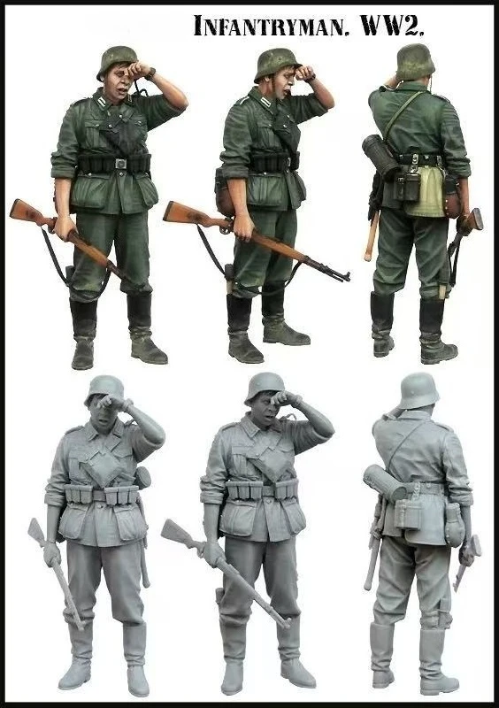 1/35 레진 피규어 조립 모델 키트 역사적 취미 미니어처 도징 보병 컬렉션 디오라마 선물 조립되지 않은 미도색 제품