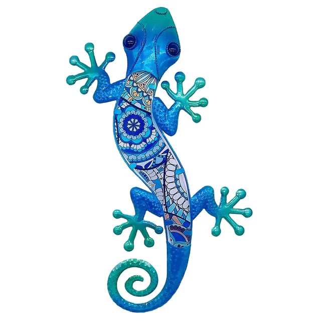 Metal Lizard Gecko Wall Art Otthoni Kerti Dekoráció Kültéri Szobrokhoz Szobrok És Figurák Miniatűr Díszek Hátsó Udvar