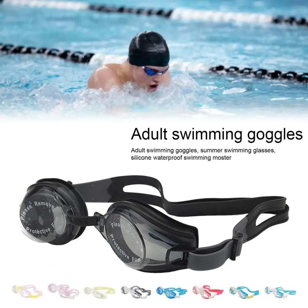 

Swimming Goggles Waterproof Ergonomic Design Ultralight Adjustable with Nose Pad Protective Silicone Summer Fog-Proof Swimming G