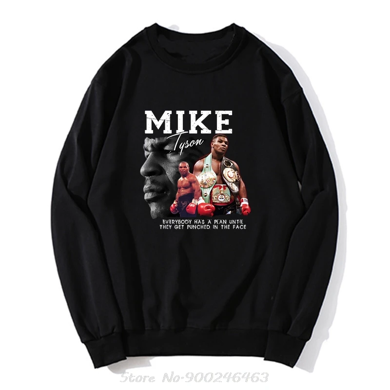 Mma mike tyson box gymnastik schwarzer Hoodie Baumwoll pullover Sweatshirt lustige Herren übergroße Kleidung neue Mode Streetwear Tops