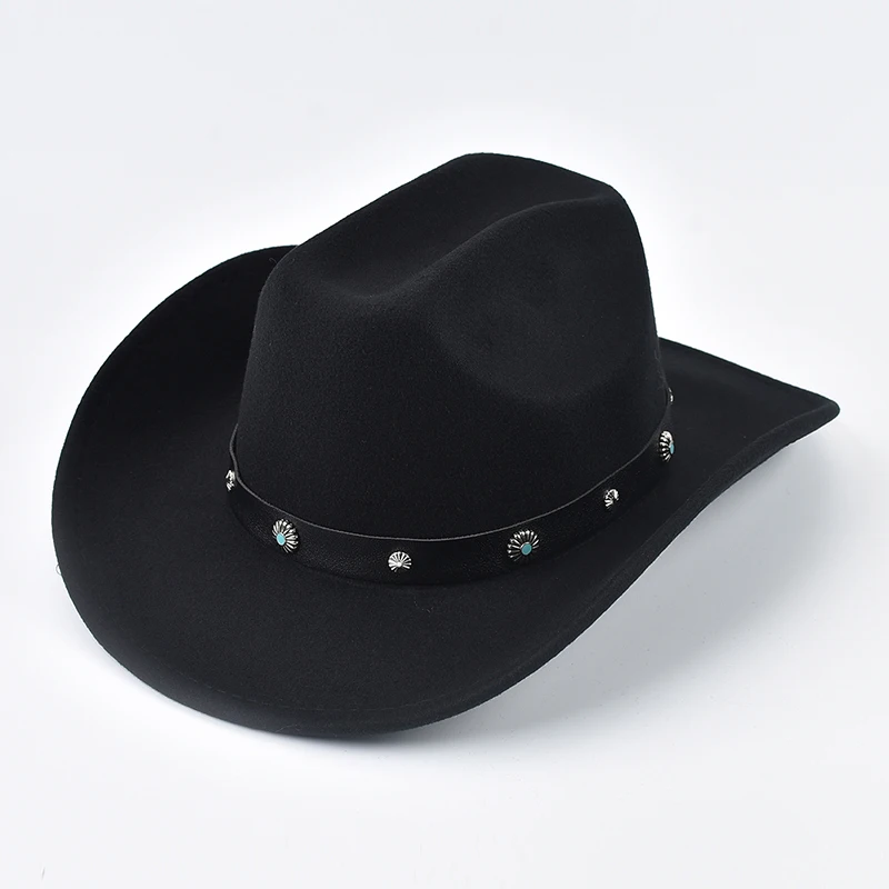 New Pink Cowboy Hat for Women's Fashions Lady Felt Cowgirl Hats Party Dress Cap Sombrero Hombre