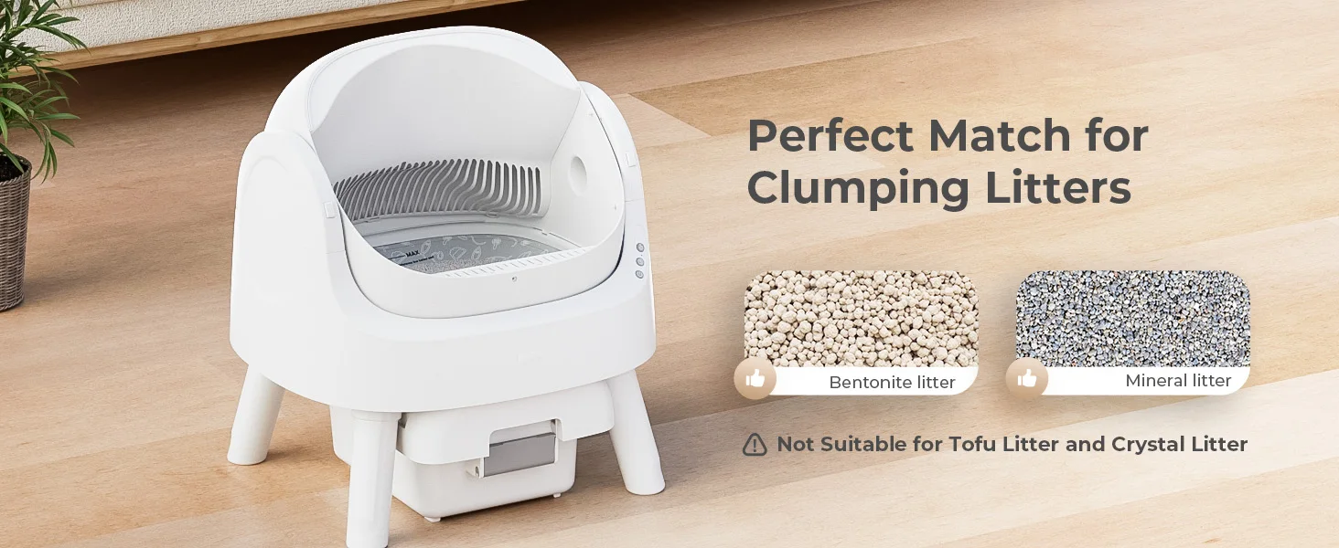 Compatible with Bentonite litter and Mineral litter