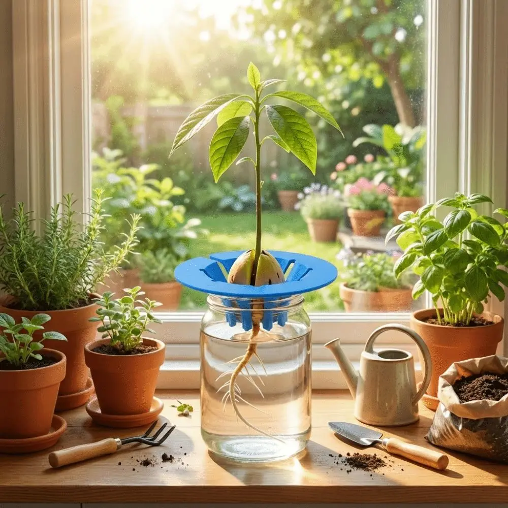 Sistema di Coltivazione per Avocado Senza Suolo, Vassoio per Germogli in Plastica, Dispositivo per la Coltivazione di Piantine, Sistema di Crescita per Interni Domestici - immagine 2