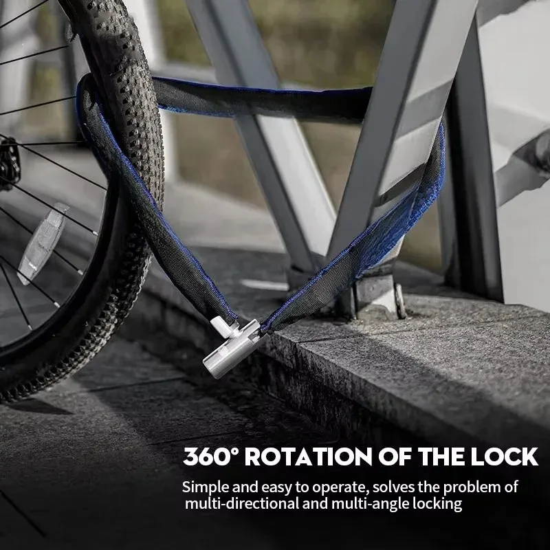 Bicycle Chain Lock Bike Chain Lock Lighter Weight Stronger Security Anti-Theft Road Mountain Bikes