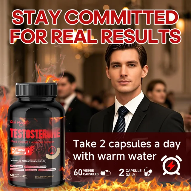 6114-bc0bcf.jpg Quit mood Men's Testosterone Capsules | 100mg Maca & 50mg Shilajit & More | Hormone Balance & Stamina Enhancer – 60 Capsules