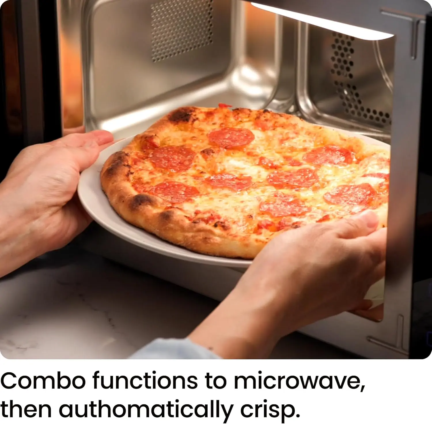 MicroCrisp Countertop Microwave Oven and Convection Oven, with Integrated Crisper, Guided Touchscreen Interface, 10 Power Levels 3