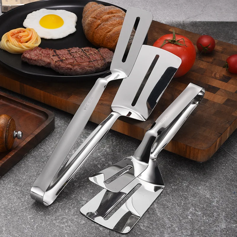 304 Kitchens Tongs Stainless Steel Multipurpose Gripper Bread Clip/Steak Clamps/Fried Steak Clamp/Barbecue Tongs