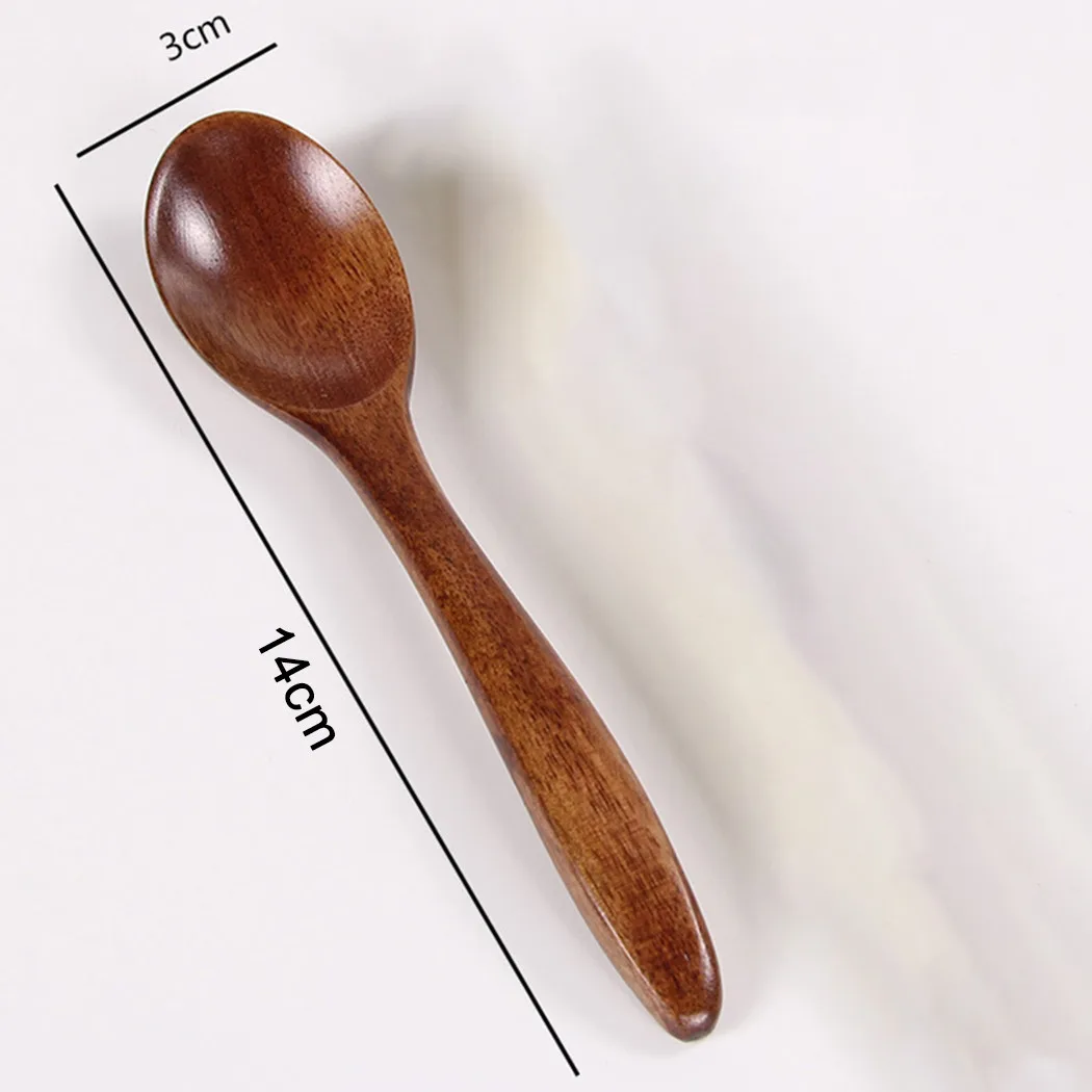 

5 Pcs 14 Cm Tablespoons Honey Coffee Spoon Stirring Spoon Kitchen Wooden Spoon Bamboo Cooker Tools Soup Teaspoon Catering