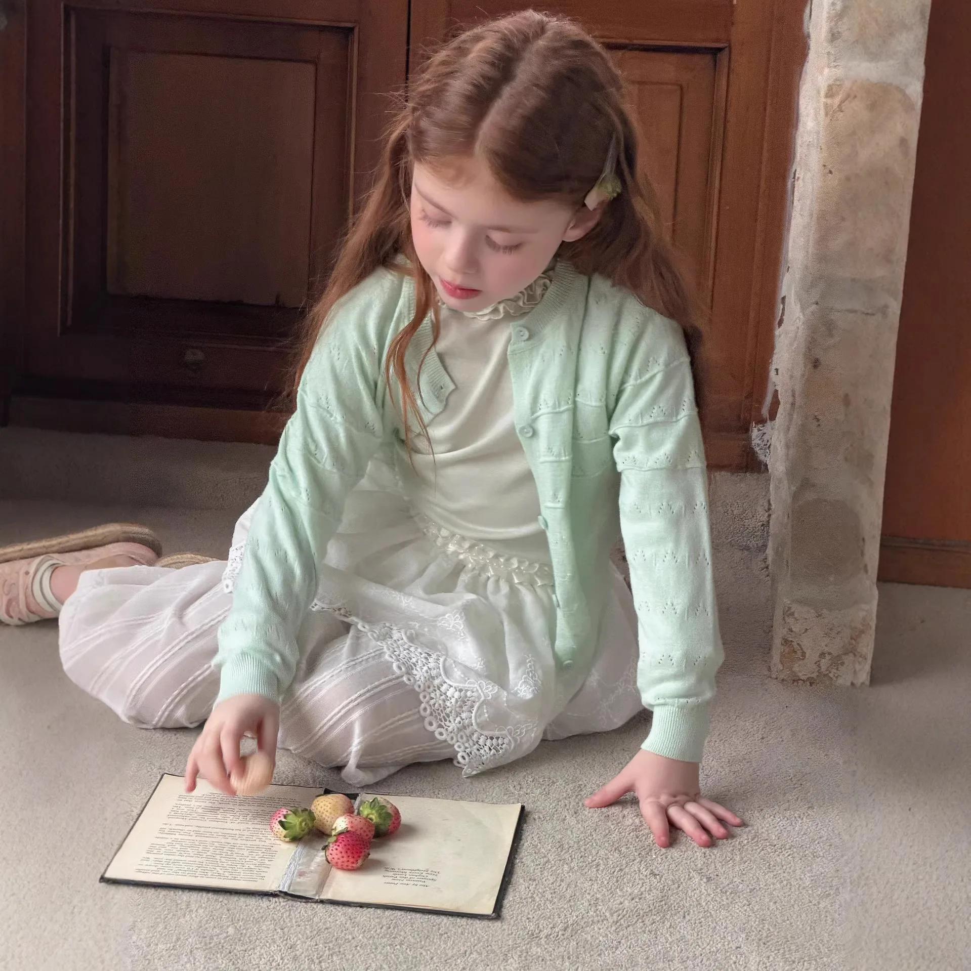 여아 니트 가디건 2026 봄 여름 신상 여아 단색 다용도 상의 여름 자외선 차단 코트 에어컨 가디건