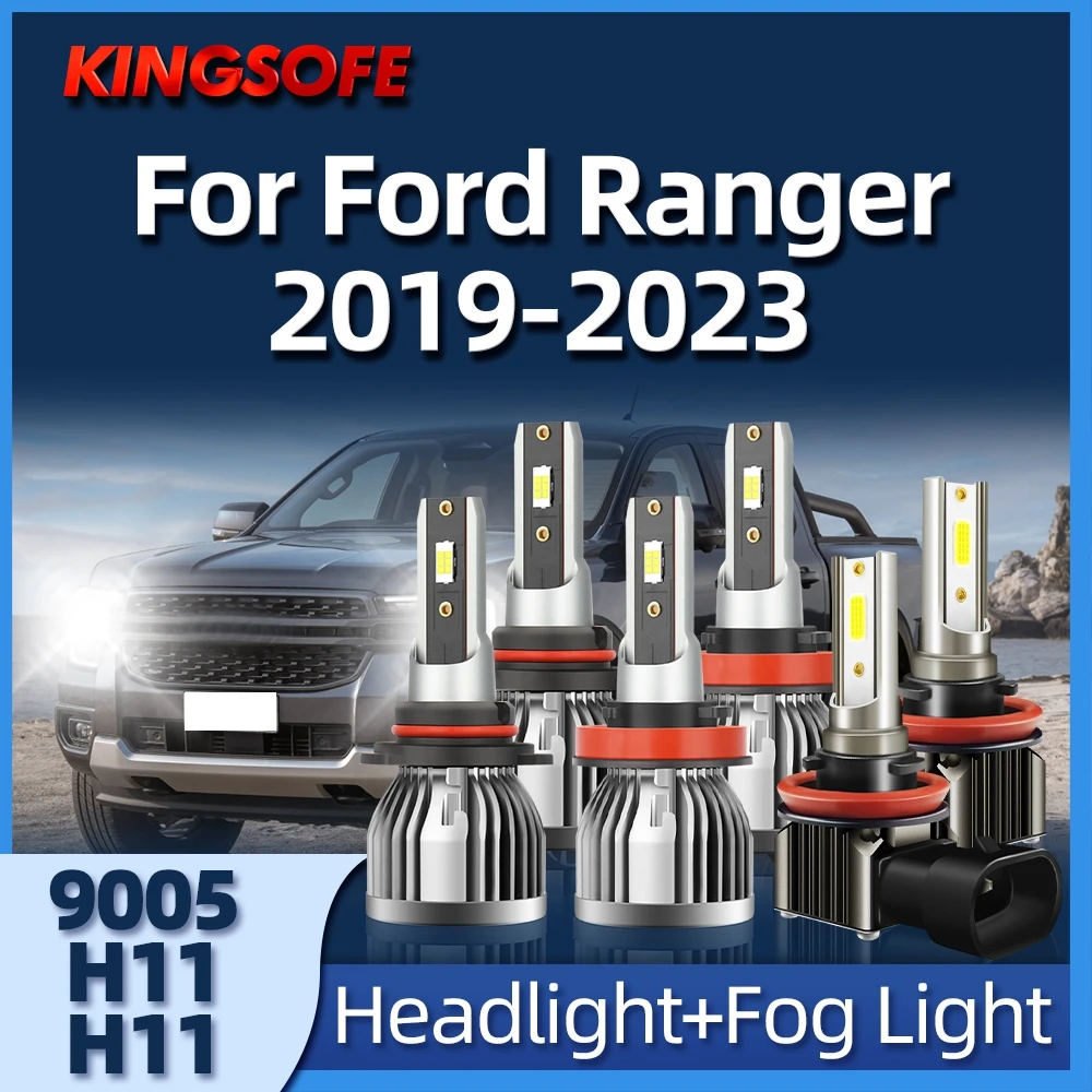 

2/6Pcs Car Headlight LED Bulb Led Lights 46000LM Turbo Fog Lamp 12V For Ford Ranger 2019 2020 2021 2022 2023
