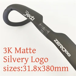 Carbon Fiber Aerodynamic Bicycle Handlebars - Lightweight & Reinforced Design with Internal Routing (Matte silvery 380)