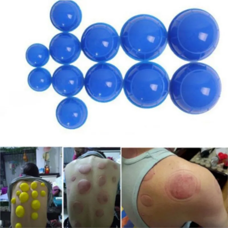 12PCS Silicone medical Vacuum Cans Massage Suction Cup Full Body Vacuum Massager Therapy Suction Cup Set Chinese Cupping 2