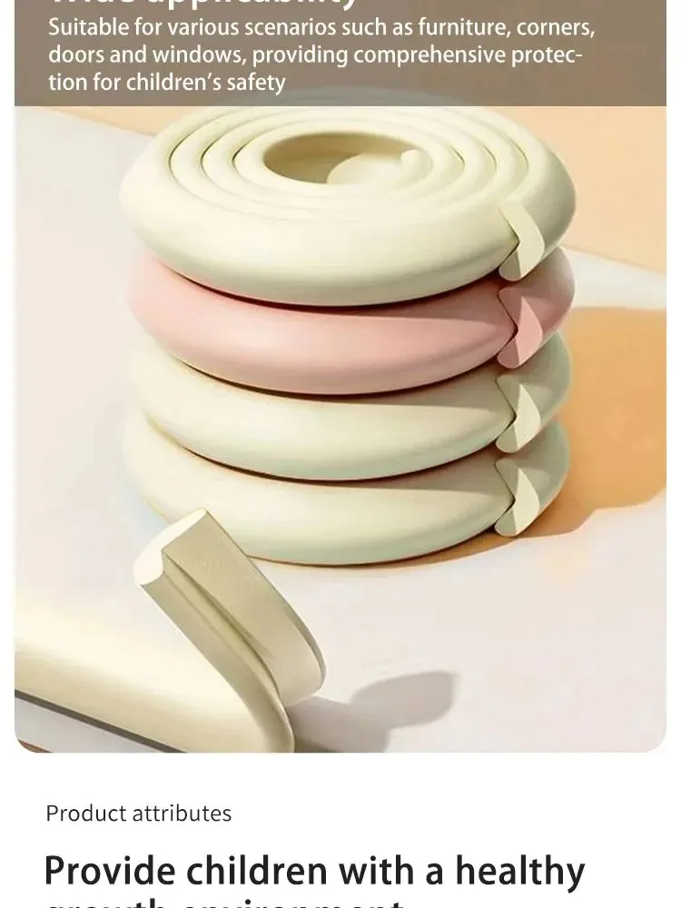 2M Kinderstoßstangenstreifen Baby Sicherheitsstoßstangenstreifen Tisch Sicherheitskante Couchtisch Eckenschutzstreifen – Detail 2
