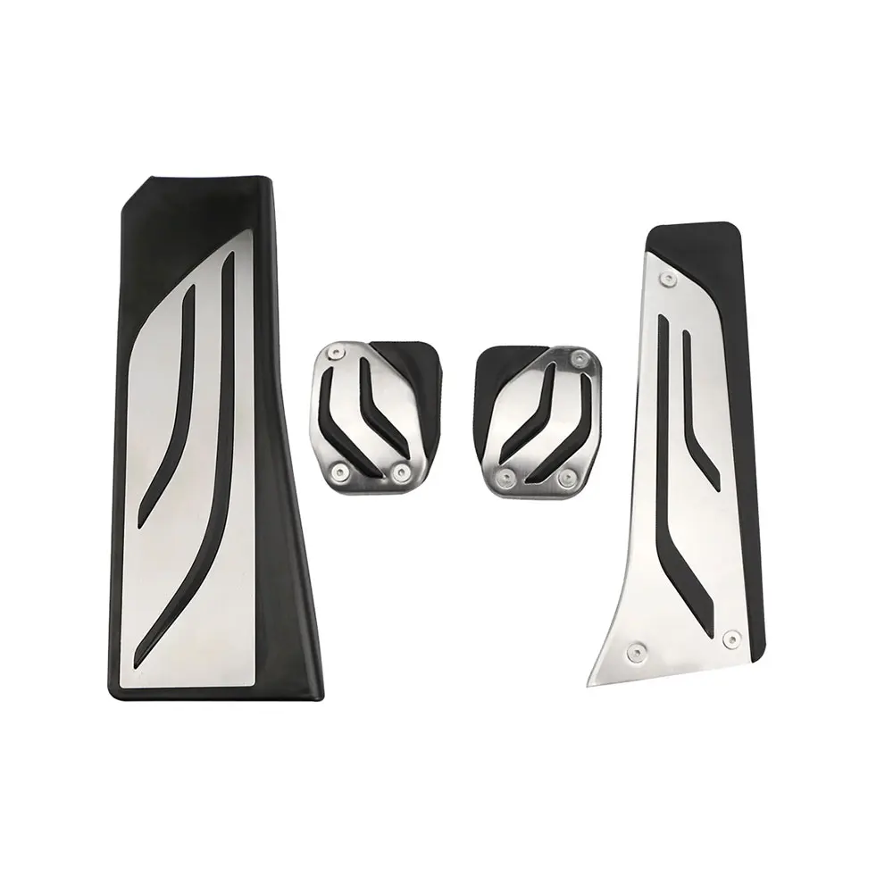 Premium Aluminum Car Pedal Covers - Anti-Slip Brake and Accelerator Pads