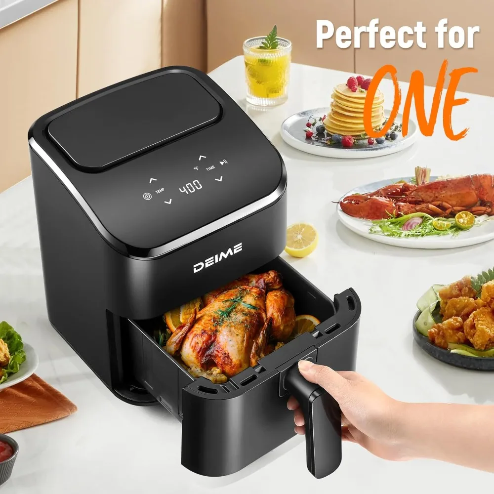 2025 NEW DEIME Air Fryer 3 Qt, Small Airfryer Digital Space Saving Compact, Bake, Reheat, Roasts for Quick Easy Meals 2