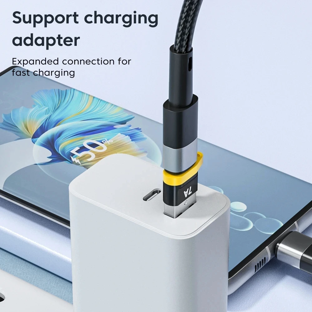 NNBILI 7A USB-C OTG 어댑터 120W USB(남성) - Type-C(여성) 충전 컨버터 맥북 삼성 어댑터 데이터 전송용