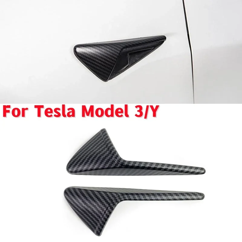 

1 пара, защитная крышка из углеродного волокна для боковой камеры Tesla Model 3/Y