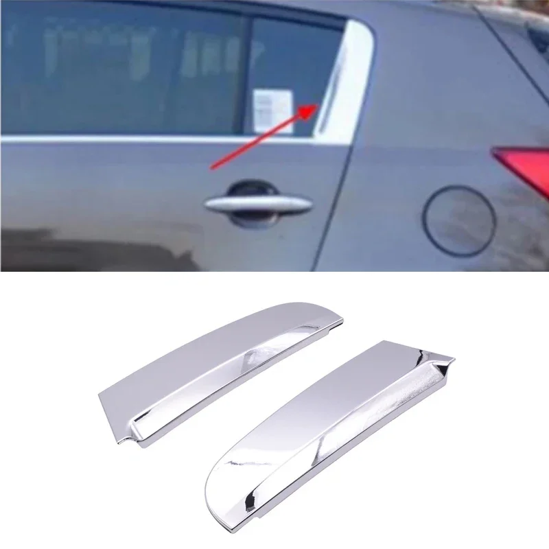 Car Door Moulding Trim Car Window Trim Window Door Cover Trim For KIA Sportage 2011 2012 2013-Car Rear Triangular Window Trim Cover Door Belt Chrome C Pillar Cover Chromium Styling
