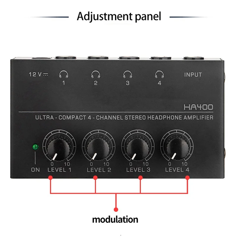 A40I HA400 헤드폰 앰프 4방향 모니터 헤드폰 앰프 US 플러그가 있는 헤드폰 모니터 앰프