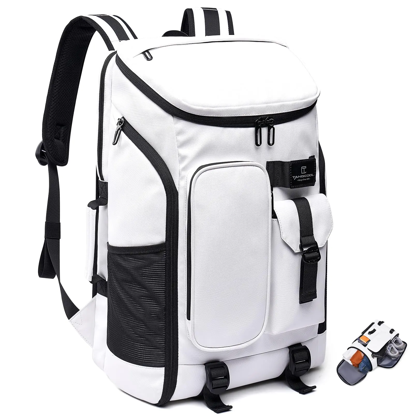 

Laptop Backpack Women's Casual Day Bag for Work Waterproof fit 17.3-inch laptop backpack for men and women, white, casual