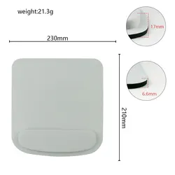 Ergonomic Gaming Desk Mouse Pad with Wrist Support (Gray)