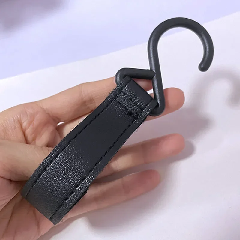 PU Leather Baby Stroller Hook Accessories Plastic Hanger 1/2pcs stroller accessories stroller hooks