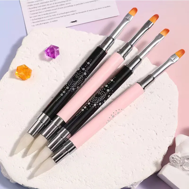 New Dual-use Double-ended Nail Art Pen Dotting Crayon Nail Art Tools Light Therapy Brush Accessoires Ongles Painting Tools