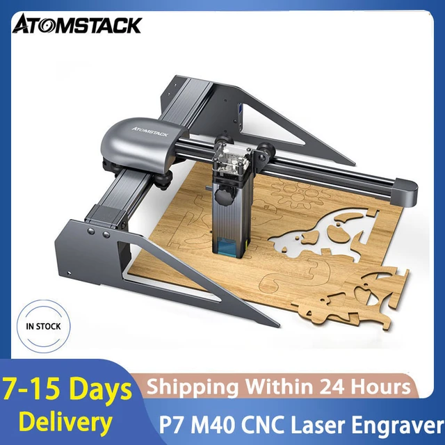 Atomstack P7 M40 40ワットレーザー彫刻cncのデスクトップdiyの切断機200*200彫刻領域圧縮固定焦点カッター