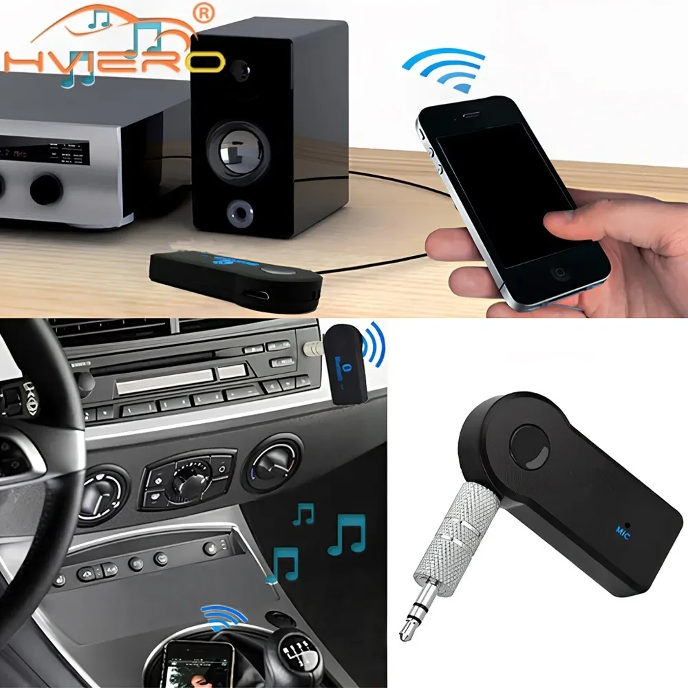 1PCS Wireless Bluetooth Music Audios 5.0 Receiver 3.5mm Streaming Car A2DP Headphone AUX Adapter Connector Mic Handfrees Player bluetooth audio adapter bluetooth mp3 receiver bluetooth music player