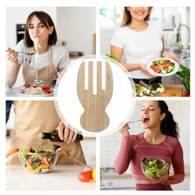 Wood Salad Server 2pcs Wooden Salad Claws For Serving Creative Kitchen Tool With Smooth Surfaces Hand Grinding Hand For