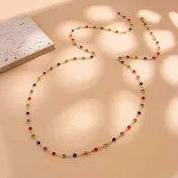 Fashion Colorful Crystal Chain Necklace for Women Simple Silver Color Long Y-shaped Clavicle Chain Necklace Party Jewelry Gifts - Image 6