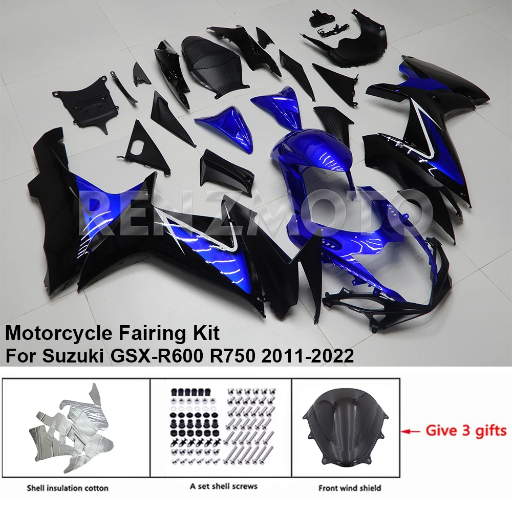 

For Suzuki GSX-R600 R750 2011-2022 Motorcycle Set Body Kit Fairing ABS Plastic Guard Plate Accessories Shell S0611-104a