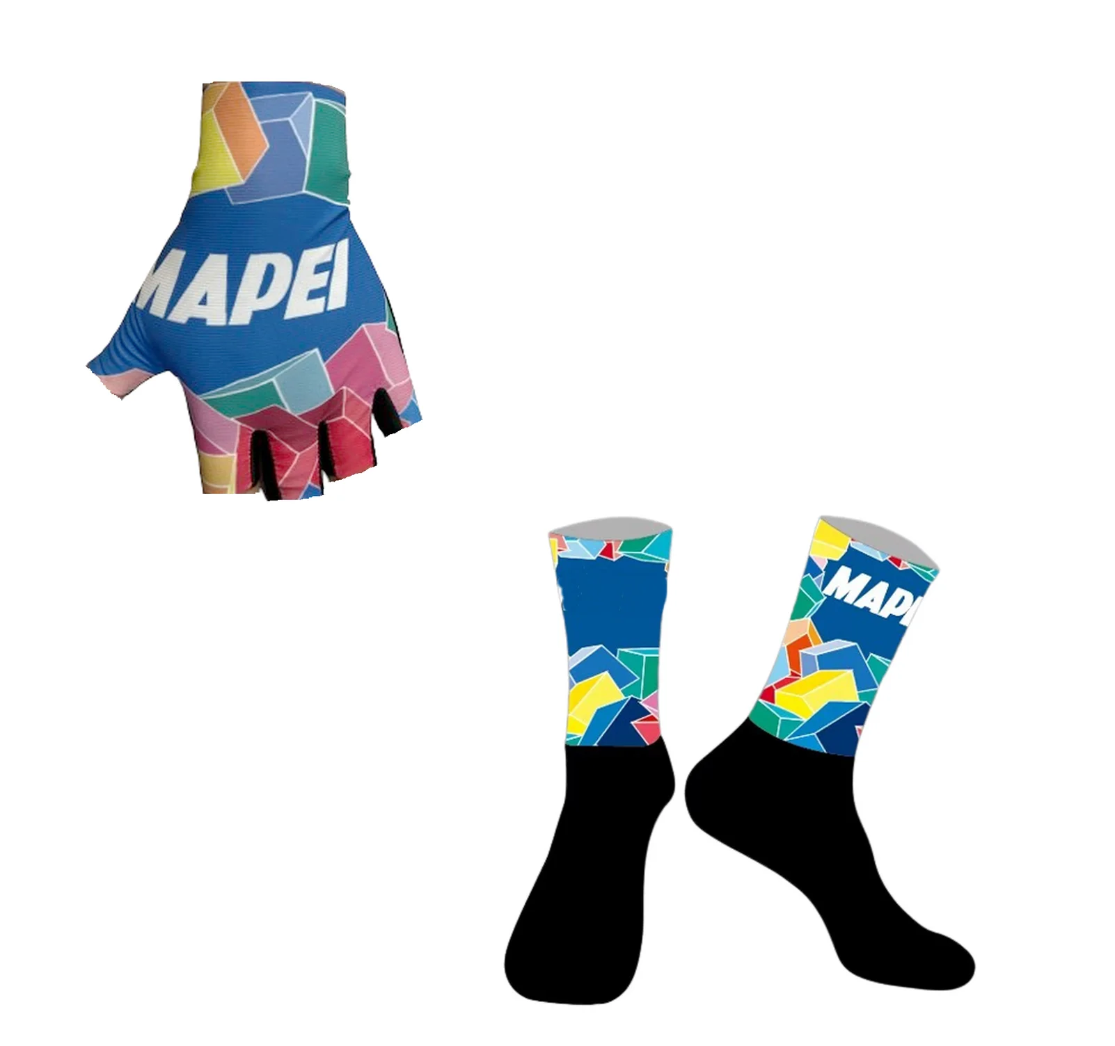 

2024 MAPEIful Team одна пара велосипедных перчаток на полпальца + одна пара велосипедных носков