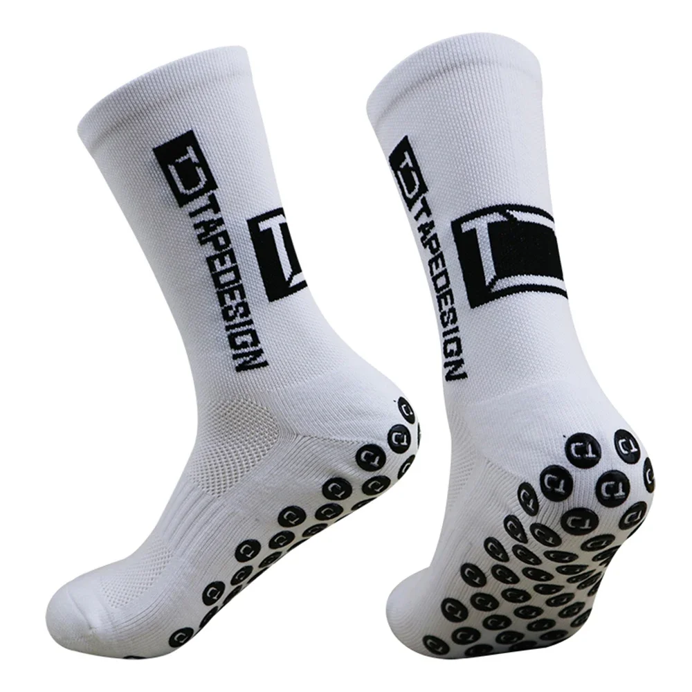 1 Pair Non Slip Sports Socks Football Socks Cycling Socks Black Socks Athletic Socks Gym Socks Men
