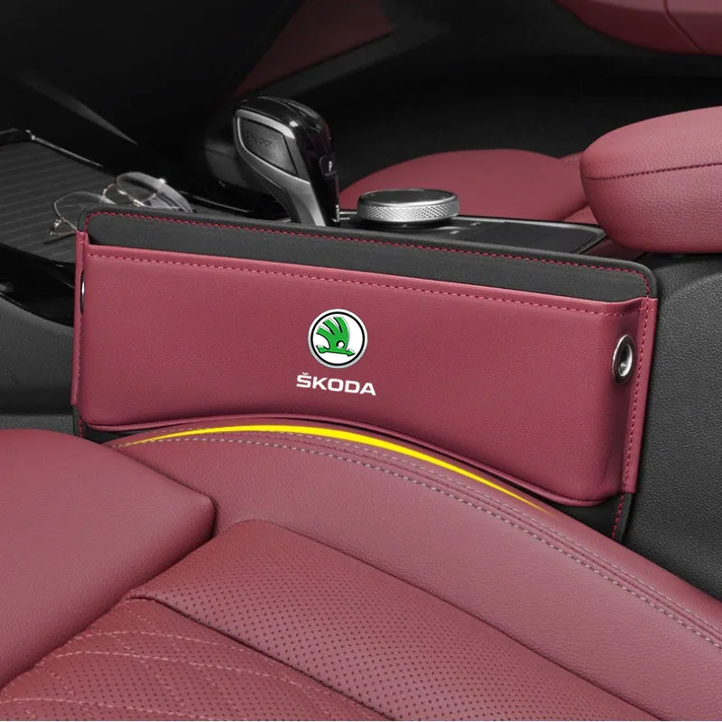 

Car Seat Gap Filler Pockets Storage Box Gap Filler Seat for Skoda Octavia Fabia Rapid Superb Kodiaq Auto Interior Accessories