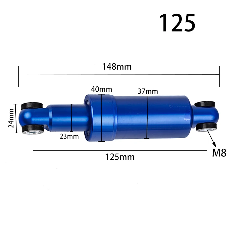 Motorrad 245 250 265mm Stoßdämpfer Hinten Suspension Runde Hydraulische Öl  GAS Einstellen NIU Scooter Dirt Pocket Bike Quad pitbike - AliExpress